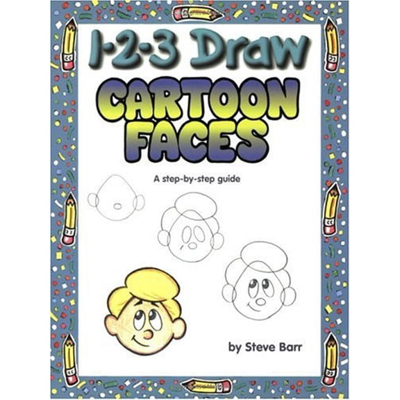 Pre-Owned 1-2-3 Draw Cartoon Faces: A Step-by-Step Guide, 9780939217472, 0939217473, Paperback,