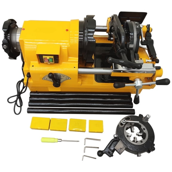 1/2"-3" Electric Pipe Threader Machine NPT&BSPT Dies 220V Multifunctional Threading Cutter