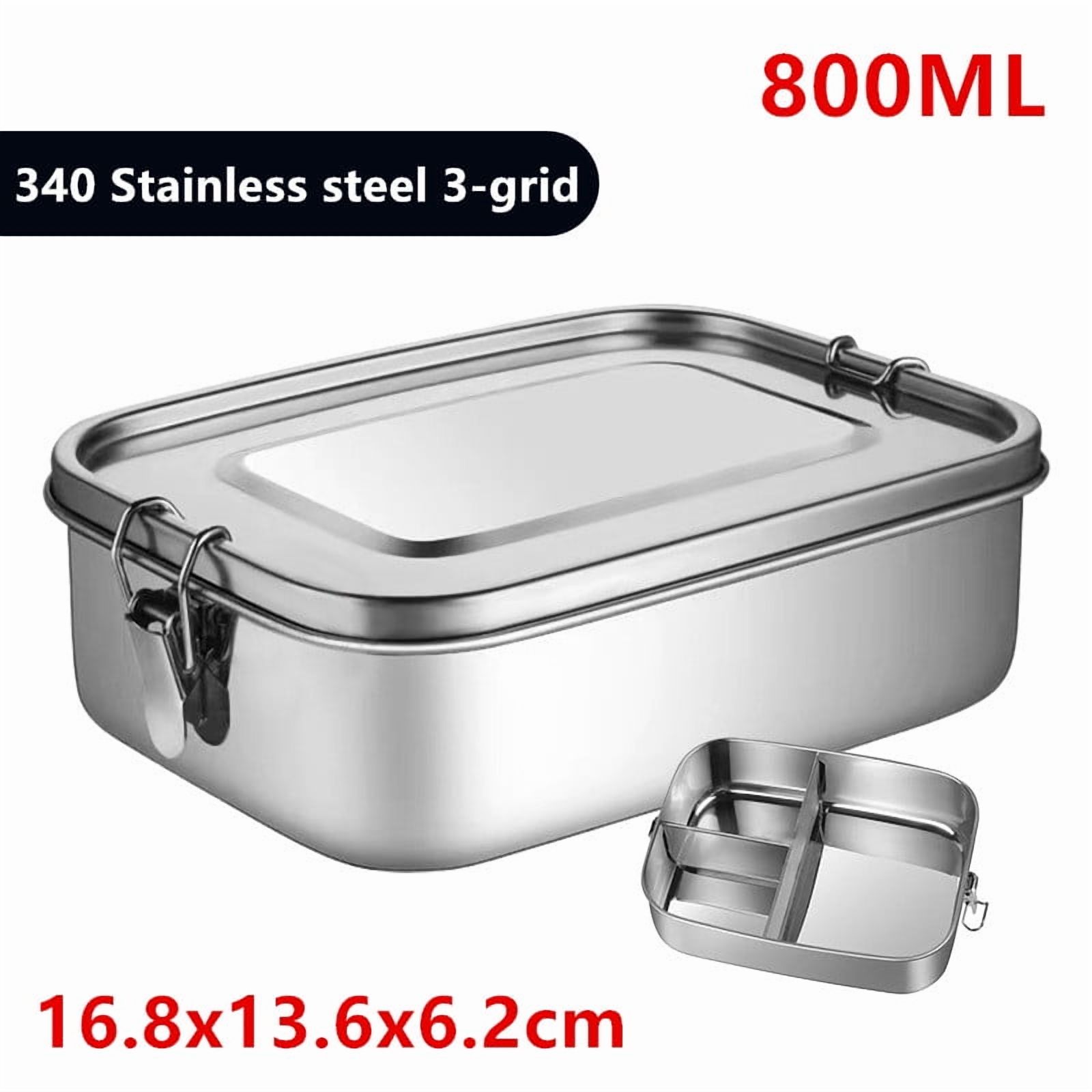 1/2/3 Grids 304 Stainless Steel Lunch Box Food Container Bento Box Top ...
