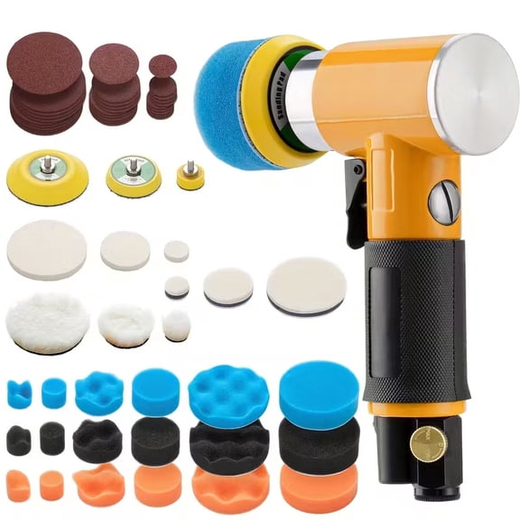 1/2/3 Inch Mini Pneumatic Sander - Heavy-Duty Dual-Action Polisher with Adjustable Speed and 15000 RPM for DIY Grinding and Polishing