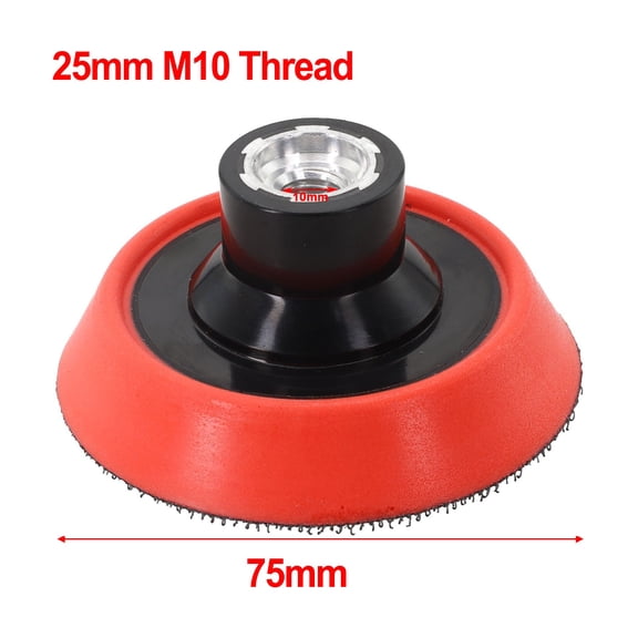 1/2/3 Inch Plate Backing Pad Sanding Polishing Pad Holder Sponge Pad M10 Thread 75Mm