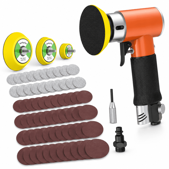 Three Incehes 1/2/3 Inch Random Orbital Air Sander Mini Da For Auto Body Work High ...