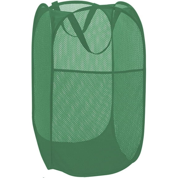 1/2/3 Pack Deluxe Strong Mesh Pop up Laundry Hamper Basket with Side Pocket for Laundry Room, Bathroom, Kids Room, College Dorm or Travel