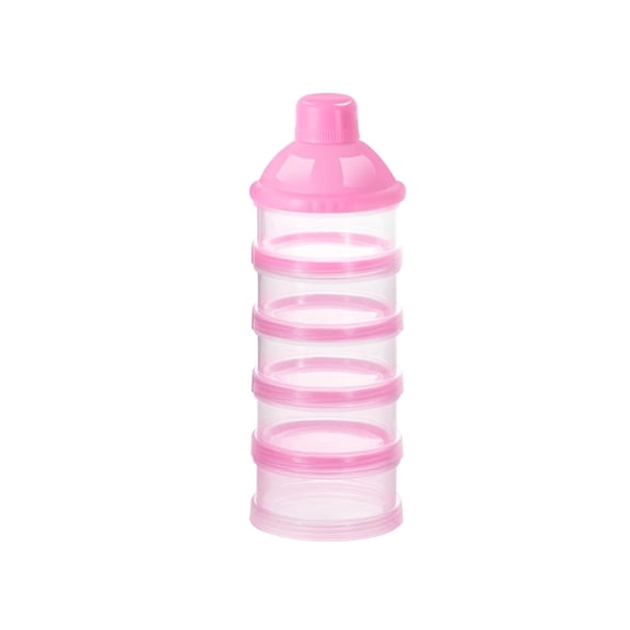 1/2/3 Pack Formula Dispenser On The Go, 5 Compartments Stackable Formula Container for Travel, Baby Milk Powder Kids Snack Container, BPA Free