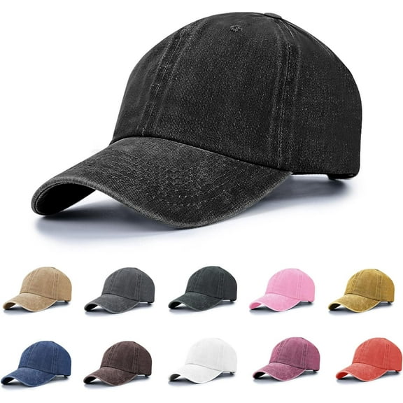 1/2/3 Pcak Baseball Cap Unisex Vintage Washed Distressed Cap,Retro Adjustable Dad Hats,Baseball Hat for Men Women