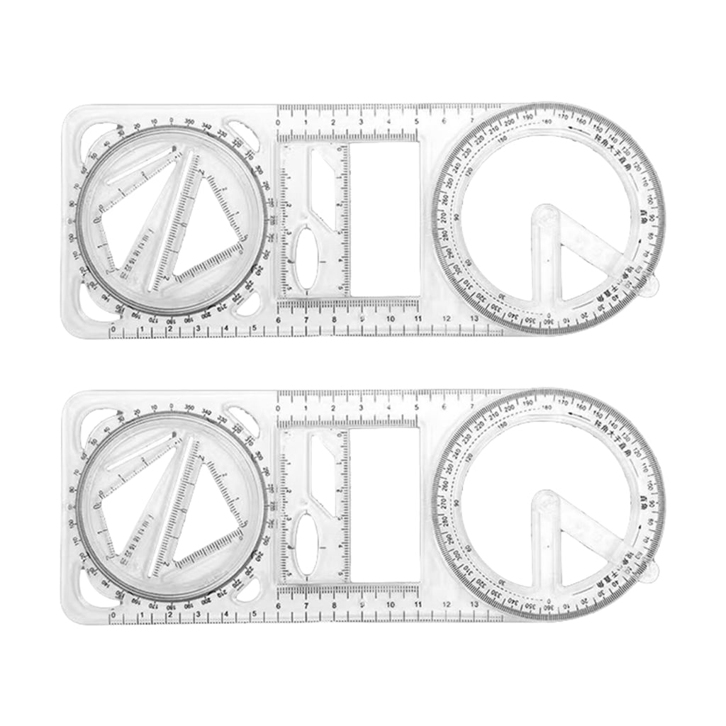 1/2/3 Pcs Multifunctional Ruler Measuring Ruler Geometric Ruler for ...