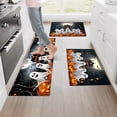 thumbnail image 1 of 1/2/3 Pcs YIMEIS Happy Halloween Kitchen Mat Rug Set with Ghost & Skull Designs - Perfect for Kitchen Counter, 16''*24''/20''*32''/47''*18'', Functional for Decoration, for Halloween Lovers, 1 of 8