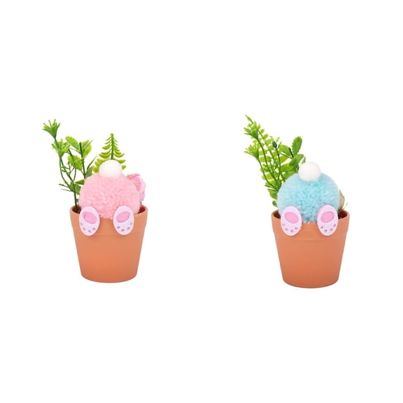 1/2/3 Pieces Easter Rabbit Mini Planter, Rabbit Pot Easter Theme Indoor Party Ornament, Bunnies Decorations for Spring Home Decor