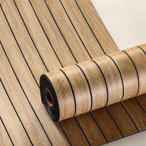 Peel and Stick PVC Slat Wall Panel 118"x15.75" Self-Adhesive Thick Faux Oak Wood Grain Wallpaper Panel 3D Soundproof Wall Panels for Walls & Ceilings