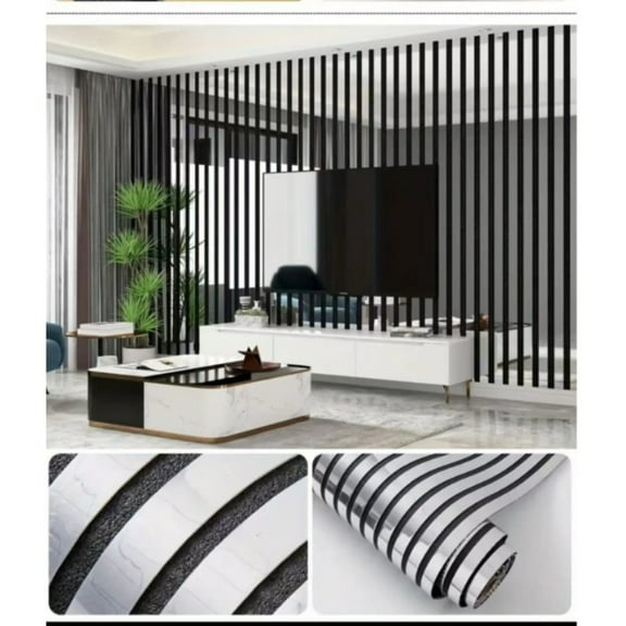 1/2/3 Rolls Package, 3D Stereo Carved Metal Groove Wall Stickers Sound-Absorbing & Noise-Reducing PVC Material, Peel-and-Stick Thickened Version, Suitable for Kitchen Walls, Bathroom Walls, Living Ro