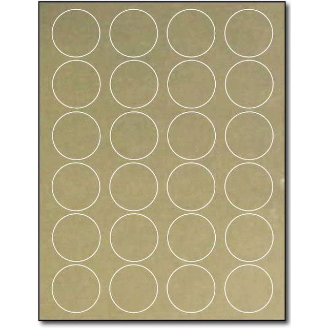 1 2/3" Round Gold Foil Labels for Laser Printers 10 Sheets / 240