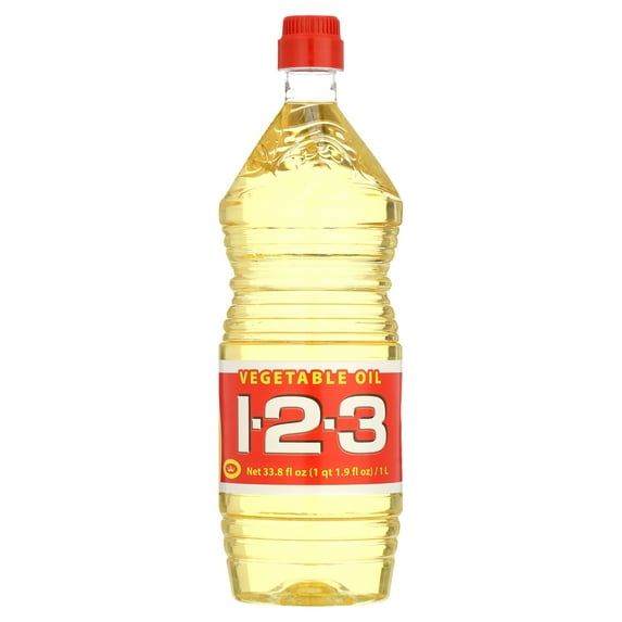 1-2-3 Vegetable Oil, 33.8 fl oz Bottle