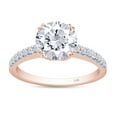 thumbnail image 1 of AFFY 1.66CT Center 7.5MM Round Moissanite Diamond Solitaire Ring for Women 14K Solid Rose Gold-5.5, 1 of 5