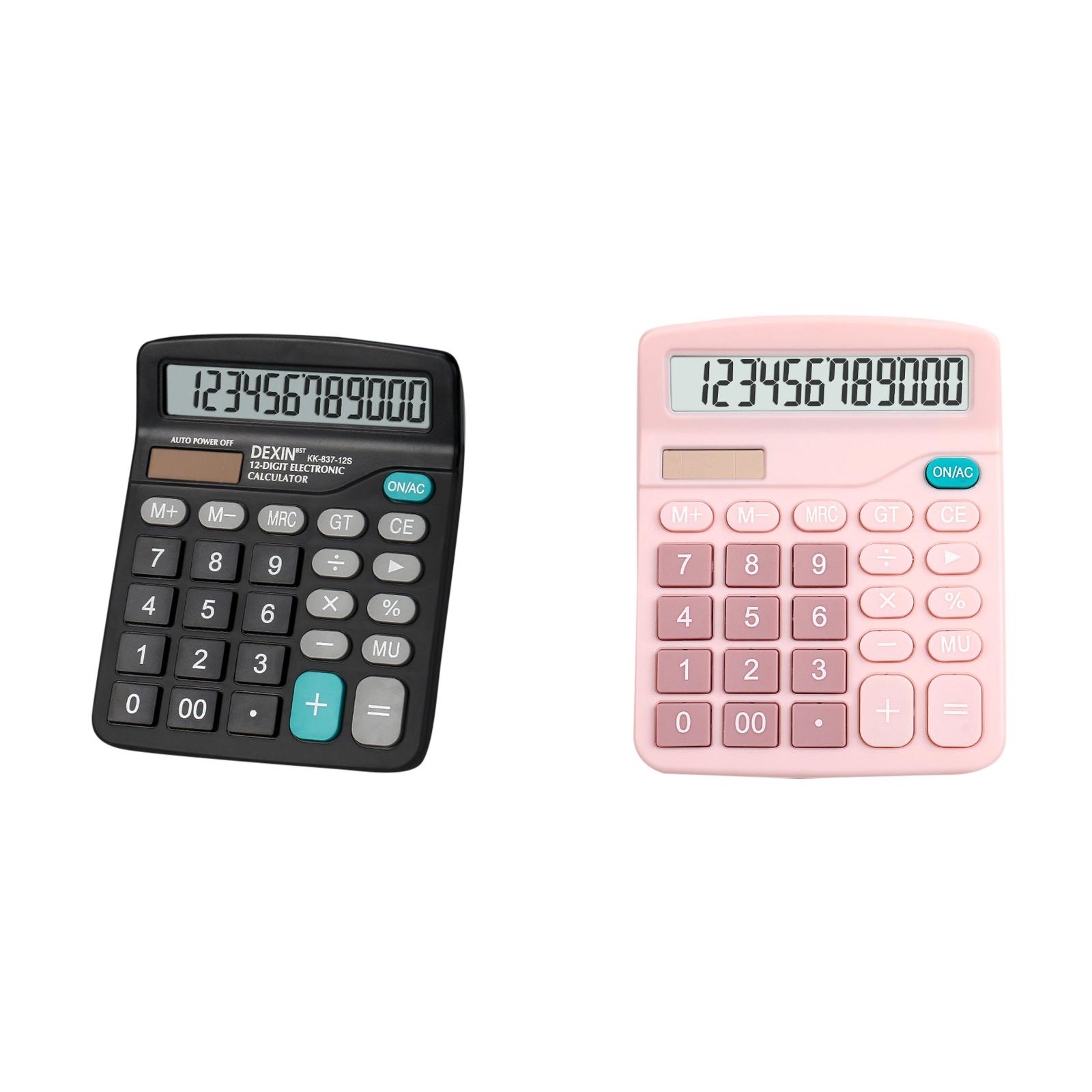 1/2/3PCS Color Functional Calculator,12 Digit Calculators with Large ...