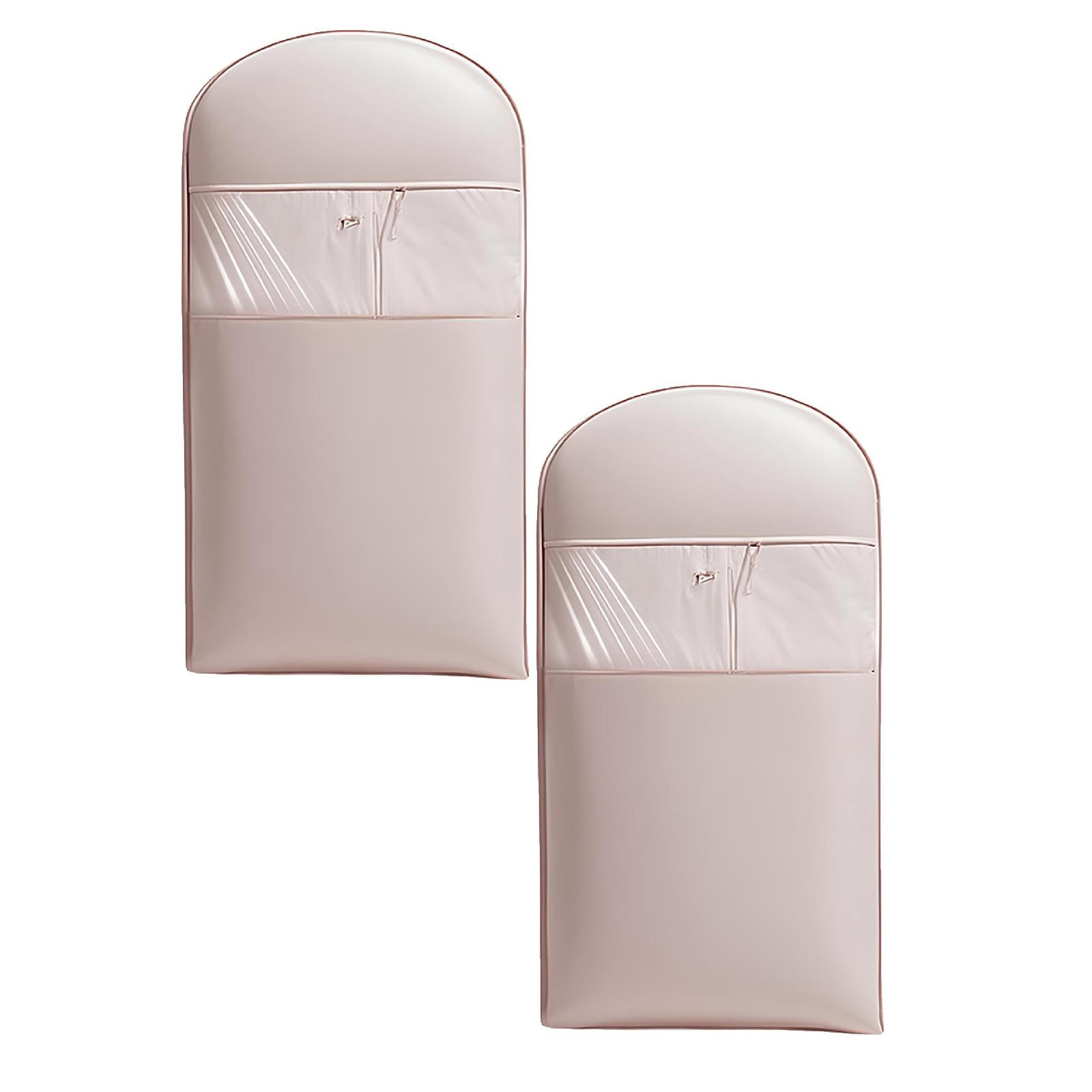 1/2/3PCS Space Saving Hanging Garment Bag with Self Compression Zipper DustCover Clothes Bags for Down Coat, Suit & Dress Closet Organizer Garment Bags for Hanging Clothes & Travel Storage
