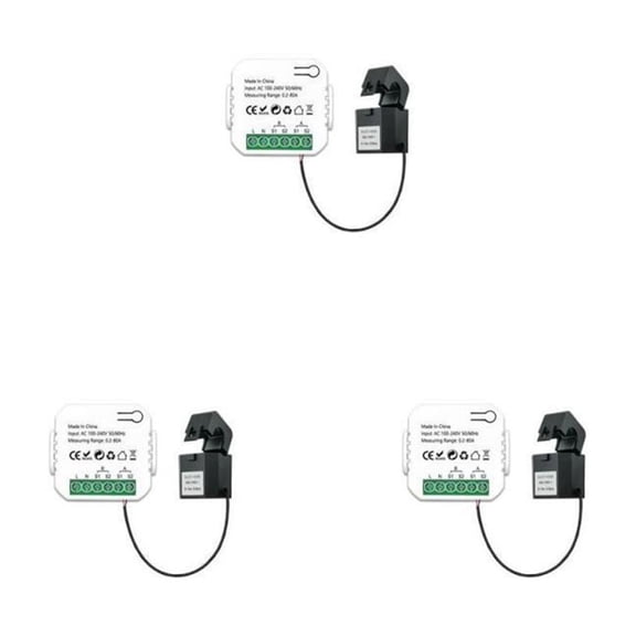 1/2/3PCS Tuya Energy Meter 80A With CT Clamp App Kwh Power Consumption Monitor Electricity Statistics ,Easy to Install