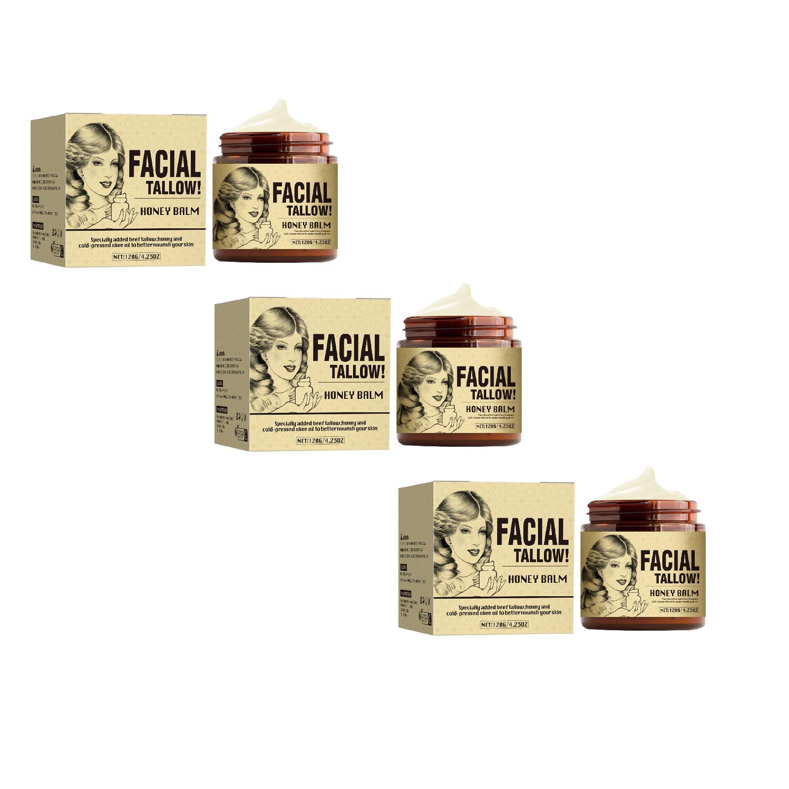 1/2/3PCS Whipped Beef Tallow Balm, Grass Fed Grass Finished Face Cream