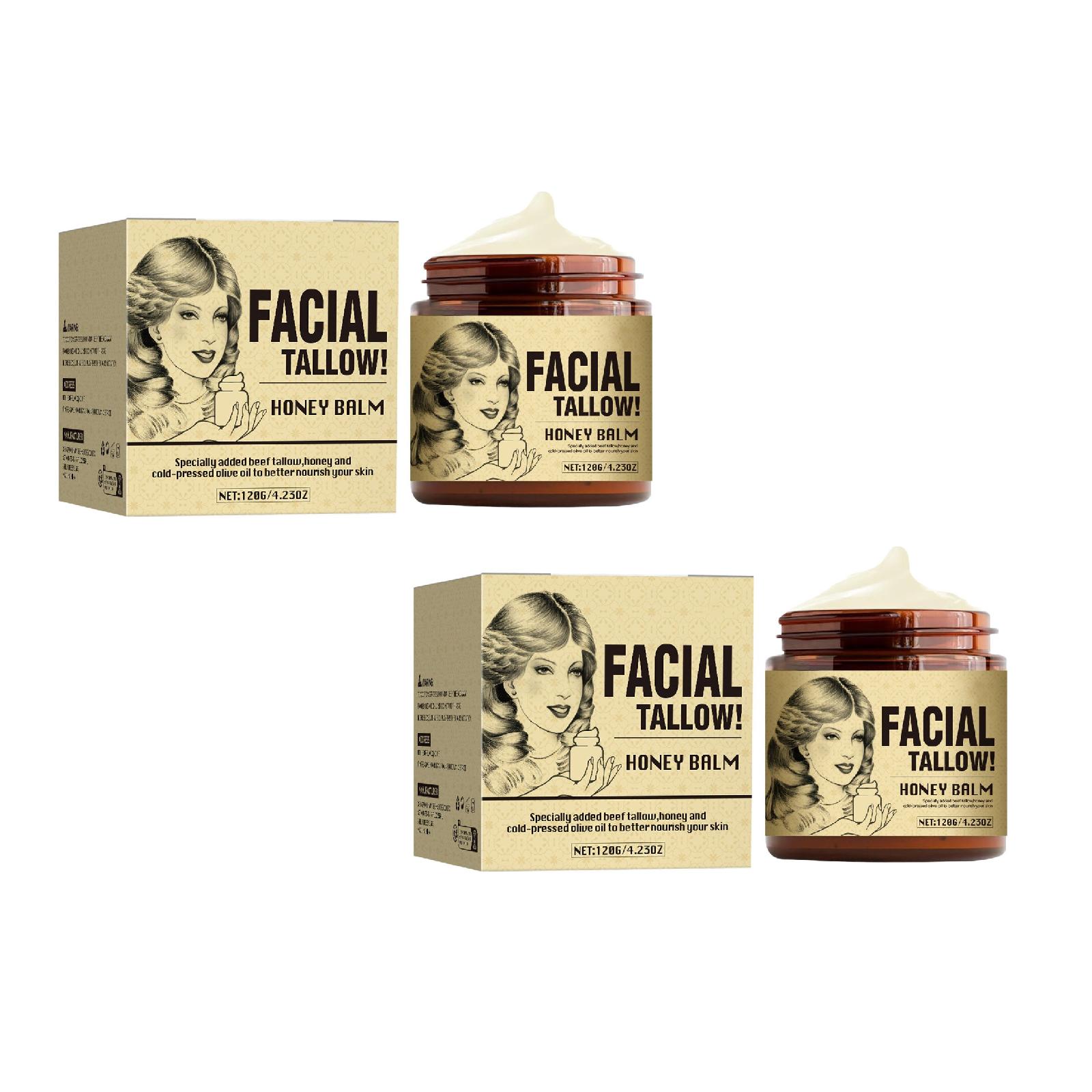 1/2/3PCS Whipped Beef Tallow Balm, Grass Fed Grass Finished Face Cream