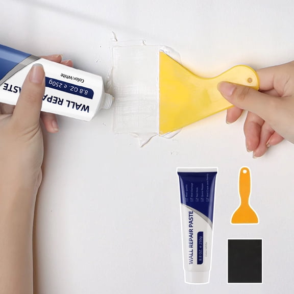 1/2/3Pcs Drywall Repair Kit with Paste Scraper Sandpaper Quick Drying Wall Holes Cracks Mending Agent Efficient DIY Home Wall Repair Putty