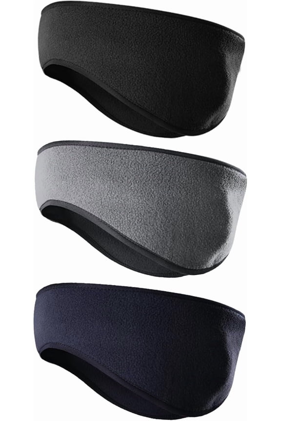 1/2/3Pcs Fleece Ear Warmers for Men Women Kids - Winter Headband Ear Muffs Ear Covers for Cold Weather Running Cycling Ski