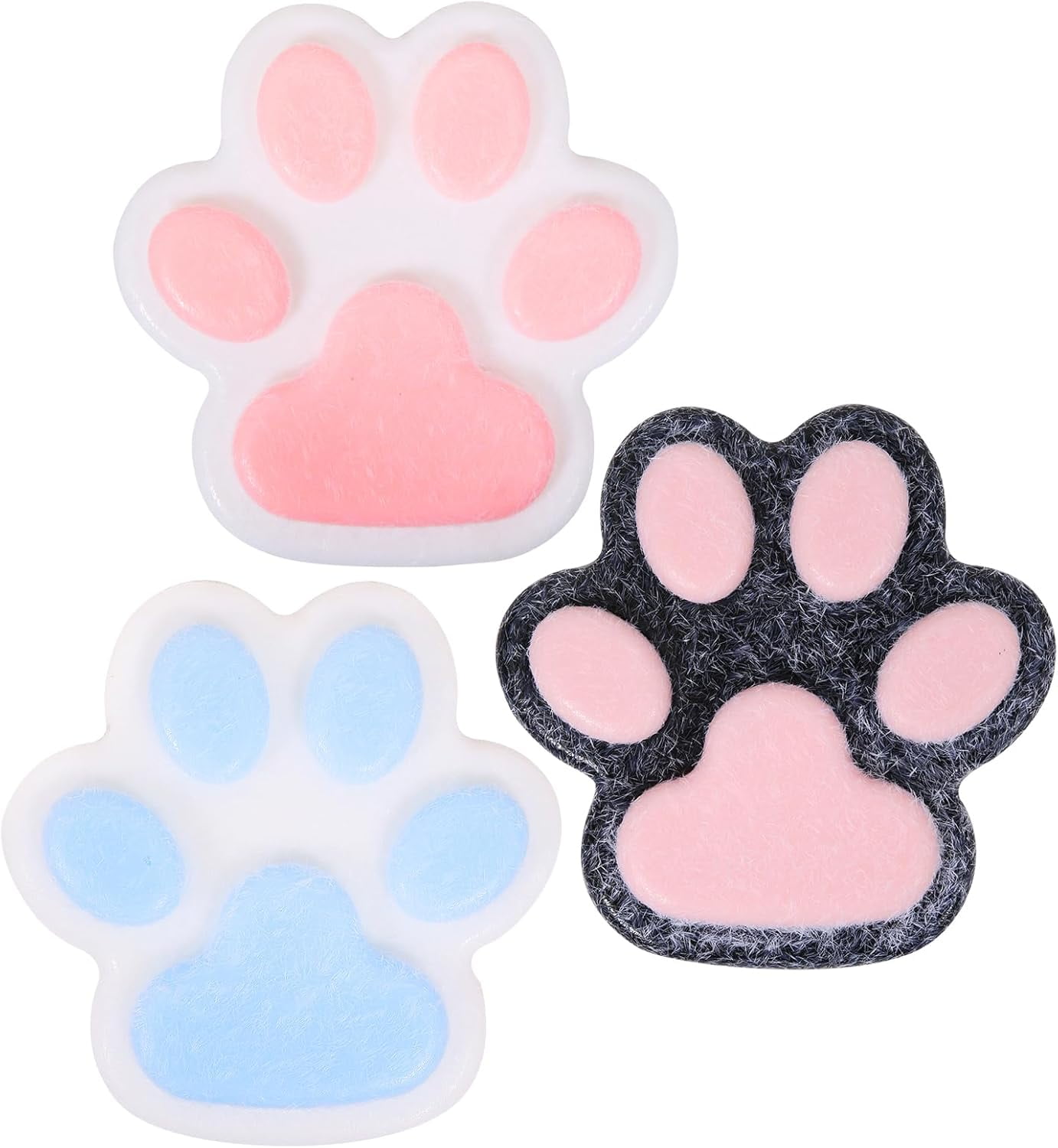 1/2/3pcs 5.5 in Handmade Taba Squishy Big Cat Paw Squishy fufu squishies Silicone Squeeze Toys for Stress Relief Furry Cat Paw Squishy Toys for Stress Relief,Super Soft Squeeze Fidget Toys