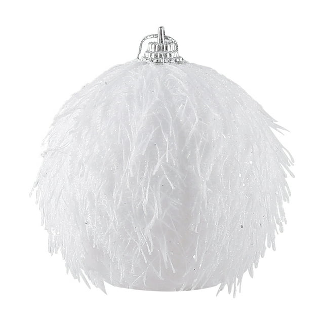 1/2/3pcs 8cm Red White Christmas Balls Christmas Tree Hanging Ornaments