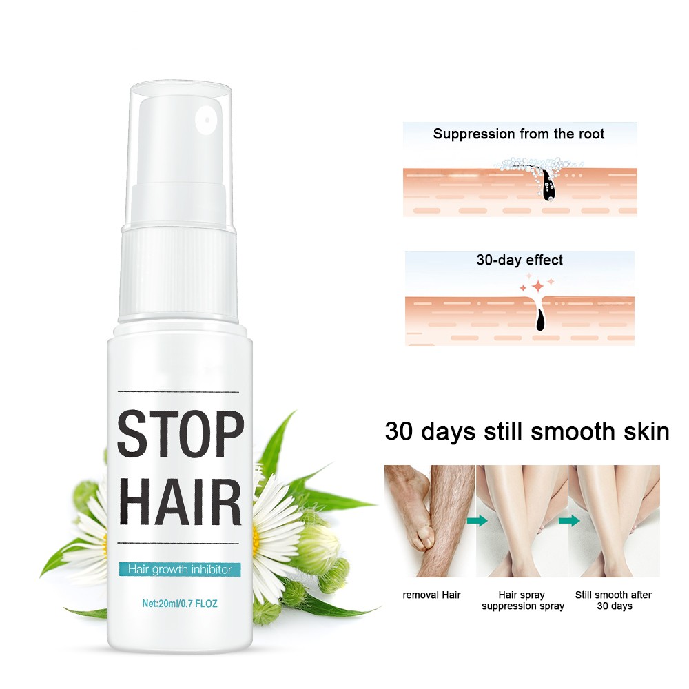 1/2/3pcs HOT 100 Natural Permanent Hair Removal Spray Stop Hair Growth