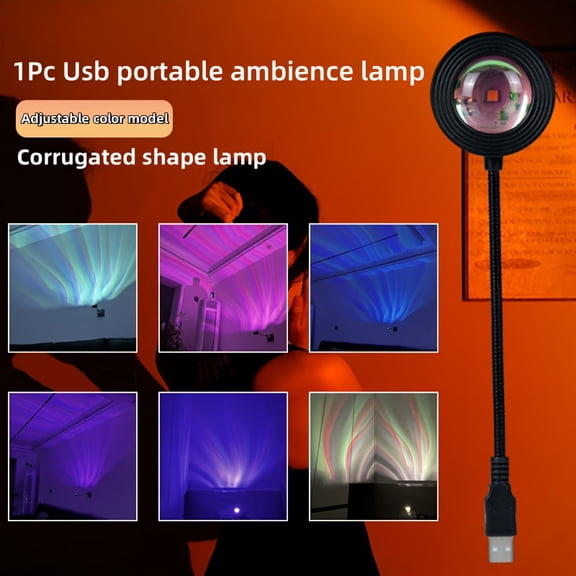 1/2/3pcs Sunset Light Set, Room Decoration, Bedroom Christmas Decorative Lights, Lighting, USB Lights, Bedroom Sunset Lights, Selfie Aesthetic Sunset Projection Ambient Lights, Holiday Gifts.
