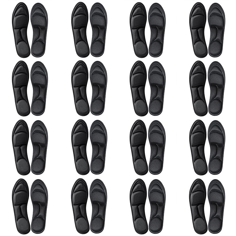 1/2/4/16Pairs 5D Massage Memory Foam Insoles For Shoes Sole Breathable ...