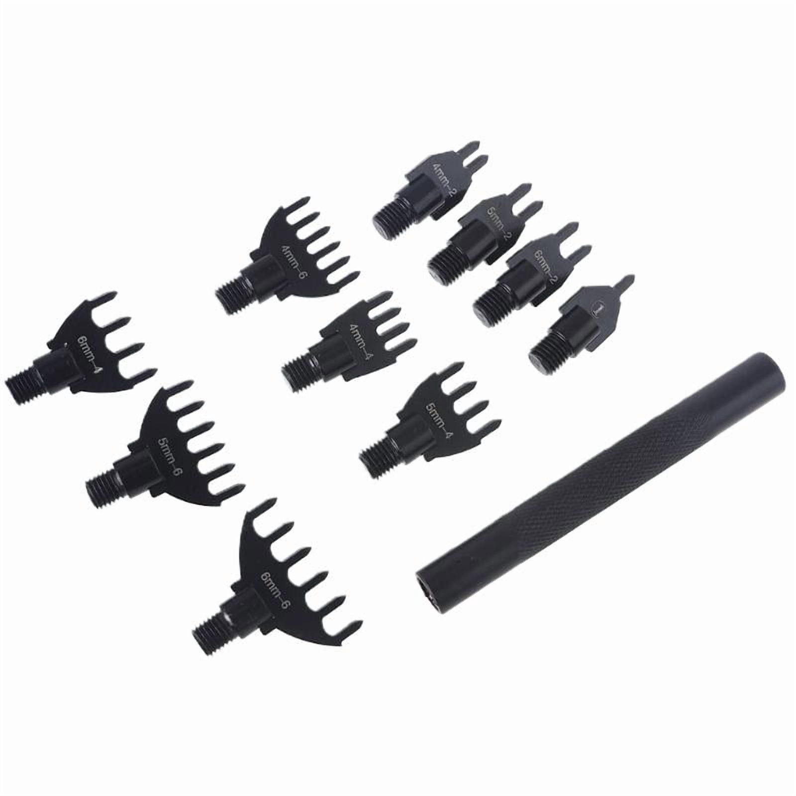 Replaceable 10pcs Punch Tips Set, Stitching Punch with 10-Piece Replaceable for Head for Working Stitching Perforated Suit, 1/2/4/6 Hole Punches with 10-Piece Replaceable Head-cut for Crafting Work