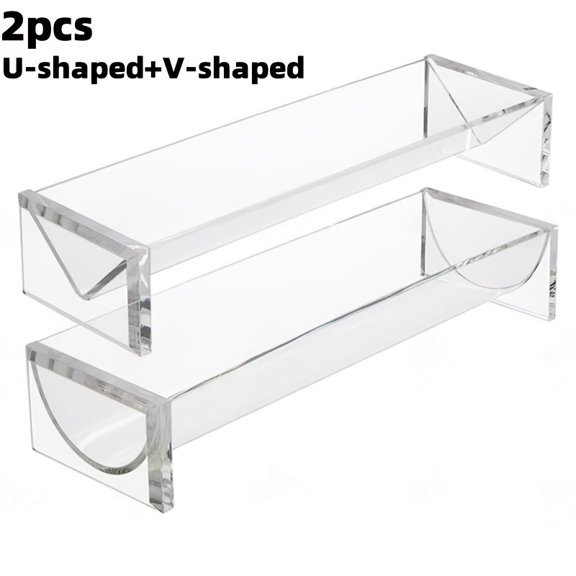1/2/4/6pcs Clear Cracker Tray for Serving, Rectangular Cracker Holder for Serving Trays, Acrylic Food Display Cracker Serving Stand for Home, Party & Charcuterie Board Platter