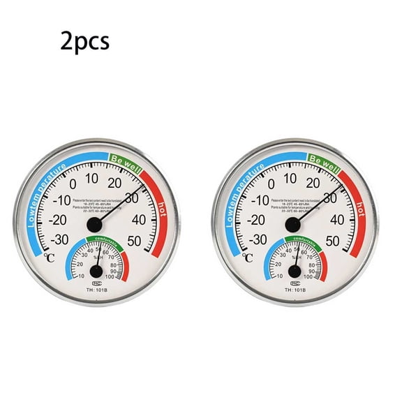 1/2/4/6pcs ThermometerHygrometer Thermo Analogue Humidity Stand White Wireless Indoor Room Climate Control Measurement Meter
