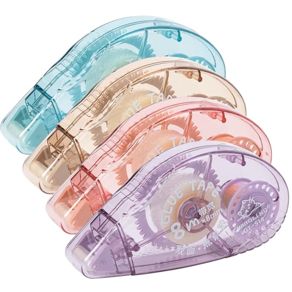 1/2/4/8 Pack Double-Sided Tape Runner, 0.31 Inches x 26 Ft Adhesive Tape Runners, Craft Supplies for Scrapbooking, Gift Wrapping, and Paper Art