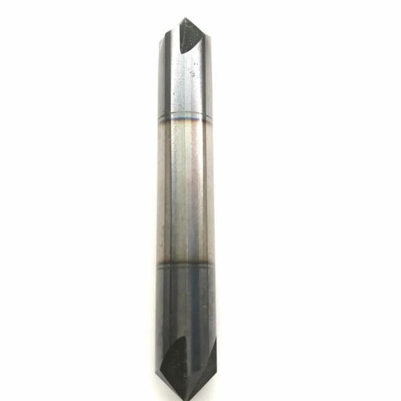 1/2" 4 FLUTE 90 DEGREE CARBIDE CHAMFER MILL - DOUBLE END - TiALN COATED