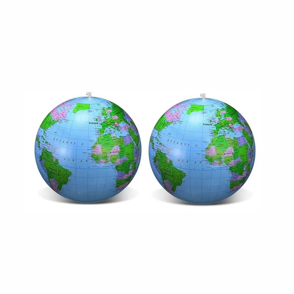 1/2/4 PCS Inflatable Globe Blow up World Globe Summer Outdoor PVC Beach Ball for Kids School Classroom Geography Party