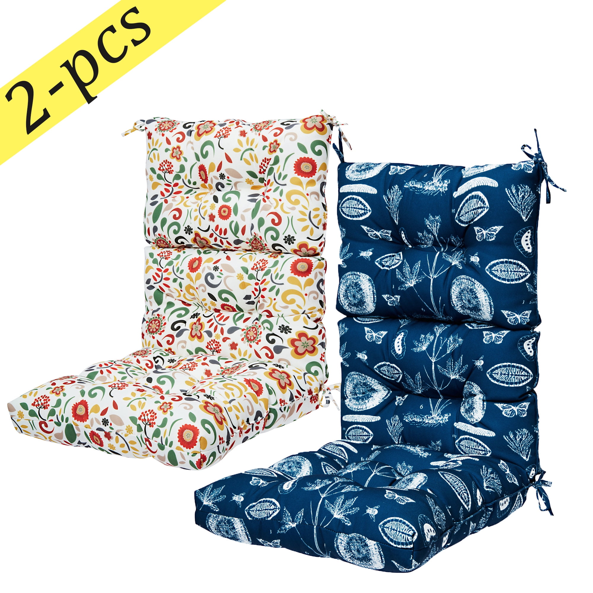 1/2/4 Pack High Back Chair Cushion Luxury Seat Cushion High Seat Back