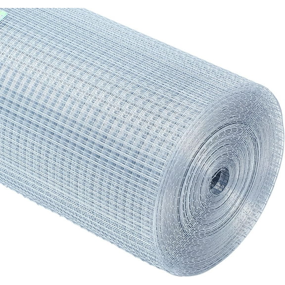 1/2'' 48'' X 100' Hardware Cloth, Chicken Wire Fencing Double Layer Hot Dip Galvanized, Wire Mesh Fence Chicken Rabbit Snake Cage Wire Fence Mesh Roll, for Chicken Coops, Fencing, Garden Protection