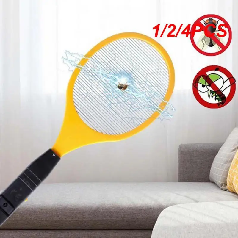 1/2/4PCS Mosquito Electric Racket Fly Swatter Fryer Flies Cordless