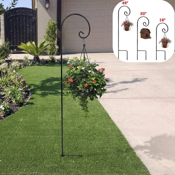 1/2/4Pack Shepherd Shepards Hooks, Aousthop Adjustable 48'' 2/5'' Solid Heavy Duty for Outdoor Wedding Hummingbird Bird Feeder Pole Garden Hanging Plant Basket Solar Light Lantern Mason Jar Cream