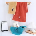 thumbnail image 1 of 1/2/4Pcs Bathroom Embroidered Cotton Guest Towel Quick Drying Hand Face Towels, 13"x29", 1 of 8
