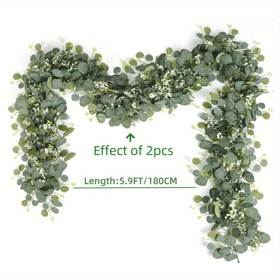 1/2/4pcs Artificial Eucalyptus Leaves DIY Greenery Garland Artificial Plants Vines Fake Flowers Berries Wedding Party Home Decor