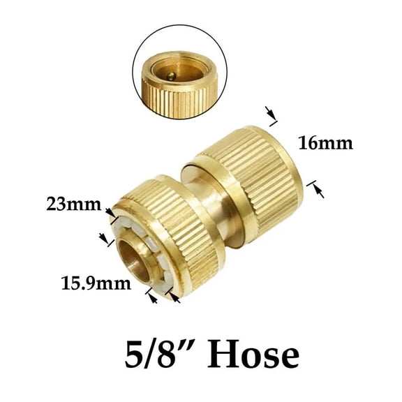 1/2'' 5/8" 3/4'' 1'' Brass Hose Quick Connector Water Stop Fitting Copper Thread Tap Coupling Garden Watering Gun Adapter