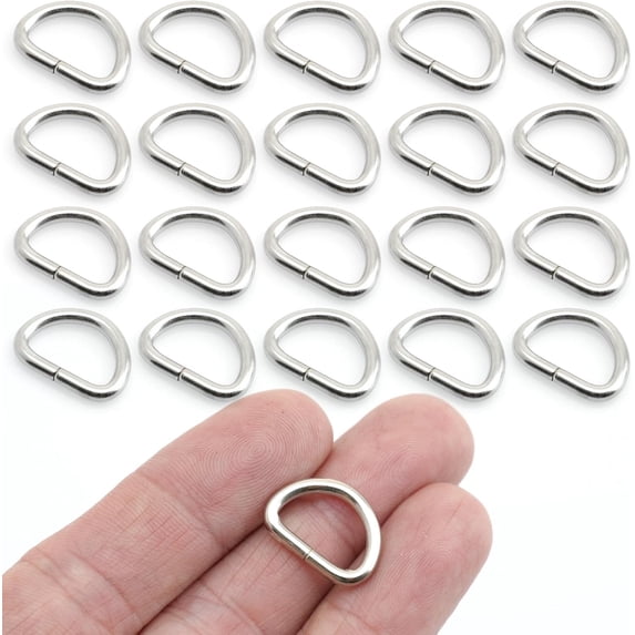 1/2, 5/8 Inch D-Ring Findings Metal Non Welded D Rings for Bags Lanyard ...