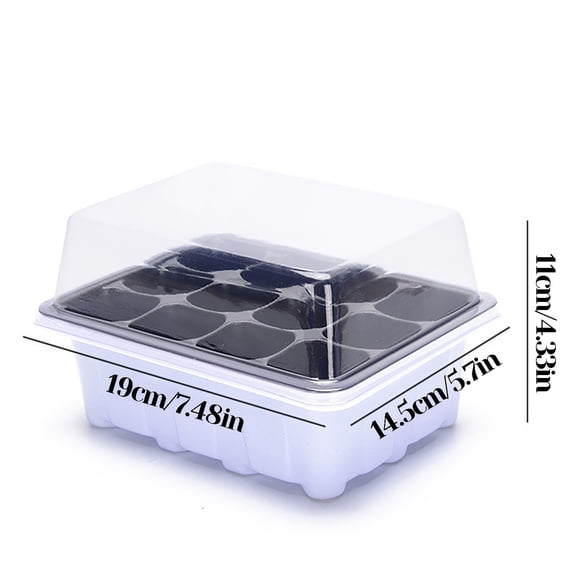 1/2/5 Pack Mini Greenhouse Propagation Trays with Cover, Humidity Retaining Indoor Germination Box, Durable Cultivation Tray for Seed Starting, Plant Propagation and Balcony Gardening Use-（1PCS）