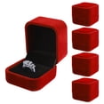 thumbnail image 1 of 1/2/5 Pcs Velvet Jewelry Ring Boxes Earring Gift Storage Boxes Wedding Proposal Ring Display Box Red, 1 of 2