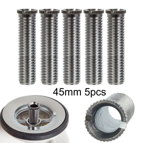 1/2/5Pc 35Mm 45Mm Kitchen Sink Basket Strainer Waste Threaded Screw Connector 5Pc 45 Mm