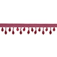thumbnail image 1 of 1" (2.5cm) Beautiful Handcrafted Teardrop Beaded Fringe Trim # B40690,, Blood Red #J19 (Deep Red) 3 Yards (9 ft/2.5m), 1 of 2