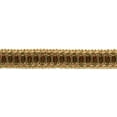 thumbnail image 1 of 1" (2.5cm) Noblesse Collection Vintage Velvet Ribbon Gimp Braid Trim # 100HG, Toffee Brown #08 (Light Brown, Chocolate Brown) 6 Yards (18 ft/5.5m), 1 of 1