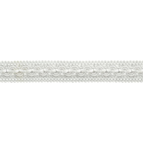1" (2.5cm) Solid Wide Gimp Braid Trim # 0100SG, Pure White #A1 (Bright White) 10 Yards (30 ft/9.5m)