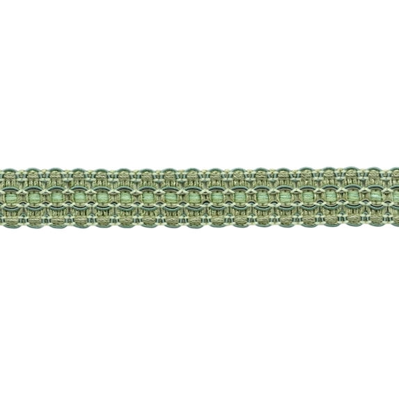 1" (2.5cm) Veranda Collection Lavish Gimp Braid Trim # 0100VG, Frost Green #VNT32 (Light Green, Blue Green, Yellow Green) Sold By The Yard (36"/3 ft/0.9m)